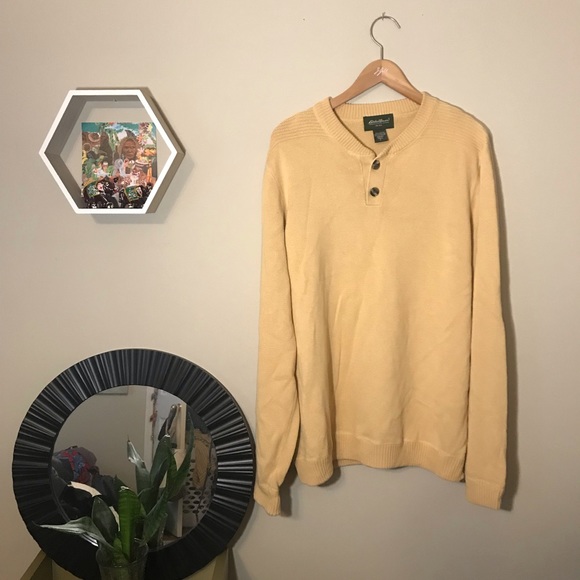 Eddie Bauer Sweaters - Eddie Bauer VSCO girl yellow crewneck sweater